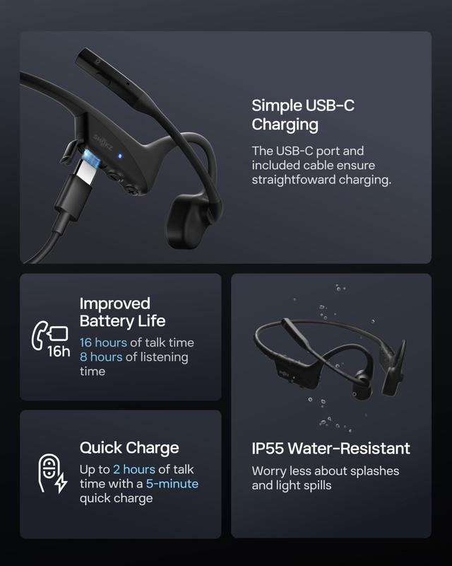 Atualização do fone de ouvido sem fio para computador SHOKZ